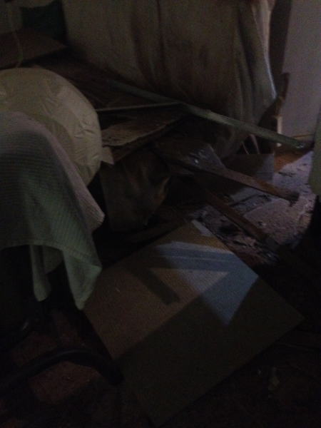 3993 5-12 Ceiling fell in