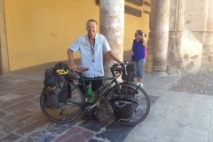 1133 Brian with bike colonnade