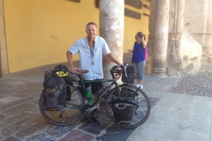 1134 Brian with bike colonnade