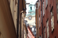 9248 11-6 street aand clock towerStockholm