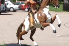 9295 14-6 Native American on horse statue