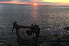 3673 28-6-18 bike at sunset