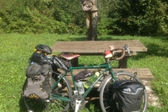 0693 6-9 Bike and statue