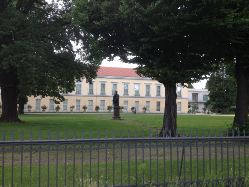 9727 14-7 Statue behind railings