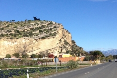 4327 21-12 Bull on a cliff