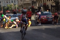 1243 Ladies cycle race crash