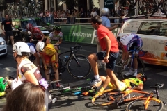 1246 Ladies cycle race crash