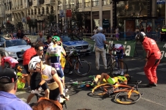 1247 Ladies cycle race crash